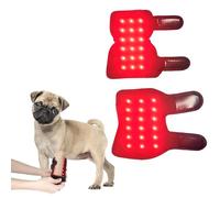 Cinturón De Terapia De Luz Roja Para Mascotas, Rodillera Portátil Para Perros Y Gatos, 1 Cinturón Frontal + 1 Trasero, 5/10/15/20/25/30min Sincronización, Utilizado Para Aliviar El Dolor En La Artrit