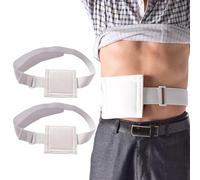 Cinturón de tubo de alimentación de 2 piezas, soporte de tubo de alimentación transpirable, cómodo, suave y ajustable para accesorios de diálisis peritoneal, cinturón de diálisis peritoneal