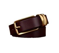 Cinturón De Vestir Cuero Con Hebilla Dorada Cuadrada Clásica For Mujer, Correa Cintura Naranja Flaca 2,4 Cm For Pantalones Vaqueros (95 Cm/37)(Coffee,110cm/43)