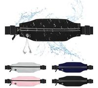 Cinturón delgado para correr para hombres y mujeres, riñonera con soporte para teléfono, bolsa reflectante con cremallera, bolsillo para entrenamiento, ciclismo, fitness