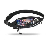 Cinturón Delgado para Correr para Mujeres y Hombres, riñonera para Corredores, Soporte para teléfono, cinturón de Cintura para Entrenamiento, Correr, Accesorios de Equipo para Correr, Negro -, Talla