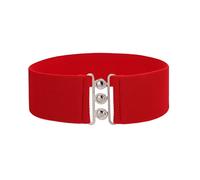 Cinturón deslizante de cuero de los años 50, hecho a mano en los Estados Unidos, color rojo, rosso, Taille unique