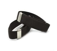 Cinturón elástico ajustable estilo liguero para hombre, ligas antideslizantes con cómodas correas de poliamida, clips seguros para evitar que los calcetines de vestir formales se caigan (café oscuro)