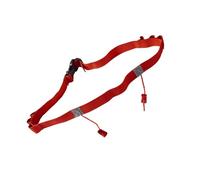 Cinturón elástico ajustable para correr con número de carrera con cierre de clip, ajuste elástico y cómodo cinturón de número de gancho, Red, Talla única