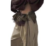 Cinturón elástico de elasticidad con estampado de leopardo, capa de malla con bordes con volantes para ropa informal estilo Hip Hop, cinturón extensor de