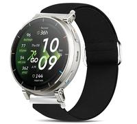 Cinturón elástico de nylon ajustable de 20mm/22mm para reloj inteligente-Repuesto compatible para Amazfit Active 3 Premium / Active3 Max Smartwatch (Negro, 20mm)