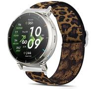 Cinturón elástico de nylon ajustable de 20mm/22mm para reloj inteligente-Repuesto compatible para Amazfit Active 3 Premium / Active3 Max Smartwatch (leopardo, 20mm)