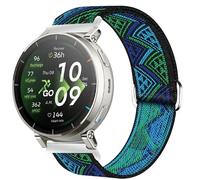 Cinturón elástico de nylon ajustable de 20mm/22mm para reloj inteligente-Repuesto compatible para Amazfit Active 3 Premium / Active3 Max Smartwatch (Plan, 22mm)