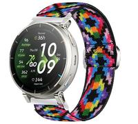 Cinturón elástico de nylon ajustable de 20mm/22mm para reloj inteligente-Repuesto compatible para Amazfit Active 3 Premium / Active3 Max Smartwatch (Bohemia, 20mm)