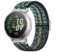 Cinturón elástico de nylon ajustable de 20mm/22mm para reloj inteligente-Repuesto compatible para Amazfit Active 3 Premium / Active3 Max Smartwatch (Cielo azul bohemio, 22mm)
