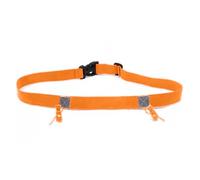 Cinturón elástico de triatlón con números, no necesita pines, cómodo cinturón de carreras para correr con soporte para babero para maratón y más (naranja)