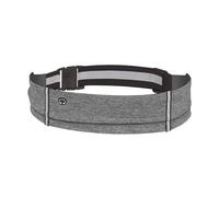Cinturón elástico reflectante para correr, soporte para teléfono, bolsa de cintura con agujero para auriculares para caminar, ciclismo, senderismo, Color gris
