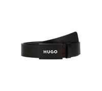 HUGO Cinturón de piel mate con hebilla con placa y detalle de la marca - StyleGilao-Z_Sz35, 50536879 Negro 80
