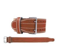 Cinturon Halterofilia Mancuernas de cuero PU for levantamiento pesas, barra, cinturón fitness, musculación, sentadillas, press banca, entrenamiento culturismo, cintura para el Gimnasio(Brown,L)