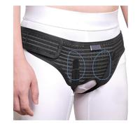 Cinturon Hernia Inguinal, Faja Hernia Inguinal Hombre con Cierre de Gancho y Bucle , Ideal para Dormir y Transpirable(Black,Large)