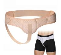 Cinturon Hernia Inguinal para Hombre y Mujer, Se Adapta Al Lado Izquierdo o Derecho, Correa Ajustable para Aliviar el Dolor y La Recuperación, con Almohadillas de Compresión Extraíbles(Khaki,X-Large)
