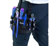 Cinturon herramientas Bolsa portaherramientas cintura pequeña Cinturón porta herramientas electricista Bolso profesional Apto para obreros, electricistas y personal de mantenimiento.