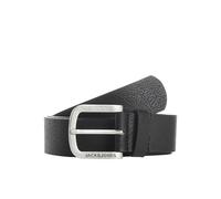 Jack & Jones Cinturón de piel JACHARRY para hombre con hebilla de metal y logotipo Negro 105 cm