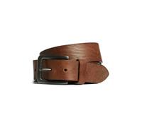 JACK & JONES Cinturón de Cuero Básico para Hombre Modelo JACVICTOR con Hebilla de Espiga de Metal, Color:Marrón, Size:80