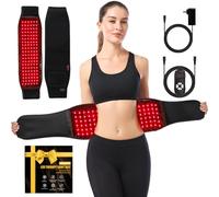 Cinturón largo de terapia de luz roja, 16 W, 120 cuentas, para usar con luz infrarroja cercana al cuerpo, 660 nm y 850 nm, temporizador automático, ideal para hombro, cintura, espalda y cuerpo