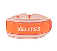 Velites Cinturón Lumbar para Levantamiento de Peso I Cinturón Halterofilia I Sujeción y Comodidad I para Peso Muerto, Sentadillas, levantamientos, ejercicos con Cargas máximas. (Orange, Medium)