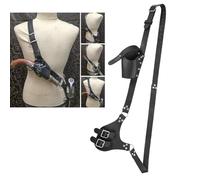 Cinturón medieval de cuero con funda para espada, daga, rana, juego de soporte para Halloween, caballero, guerrero, pirata, disfraz de espada, daga, rana, funda ajustable para el hombro, cinturón