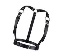 Cinturón moderno para niñas para disfraz diario, cintura corporal, joyería para fiestas, jeans, arnés, lencería, cinturón punk, Negro, Talla única