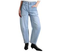 Cinturon Mujer Para Vaqueros Elásticos Bolsillos Pantalones Trabajo Bootcut Mezclillas Cintura Deportes Campana Elefante de Talle Diseño Curvilíneo Lavado Especial Parche y Detalles Deconstrucción