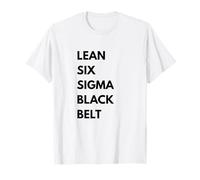 Cinturón negro Lean Six Sigma certificado Camiseta
