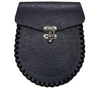 Cinturón Nórdico en Relieve,Medieval,de Cuero,de Cuero,de,de para Hombre Larp Halloween (Lobo)