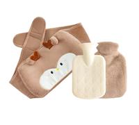 Cinturón Para Botella De Agua Caliente,Bolsa De Agua Caliente Con Tapa, Bolsa De Agua Caliente Peluche,Botella De Agua Caliente Envolvente,Bolsa De Agua Caliente Para Cuello,Ajustable (Marrón)