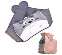 Cinturón para botella de agua caliente de 120 cm Envoltura alrededor de la botella de agua caliente para el cuerpo Hombro Cuello Cintura (color: Chinchilla)