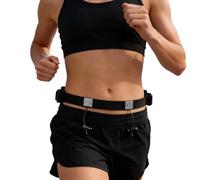 Cinturón para correr | con 6 trabillas de gel transpirable y cinta elástica | Correa elástica para el número de inicio, para hombres y mujeres, corredores, caminatas, senderismo, ciclismo, jogging y