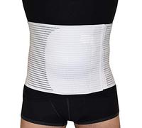 Cinturón para hernia umbilical Faja abdominal para hernia umbilical Faja ortopédica unisex de contención operación H24 (Blanco, S)