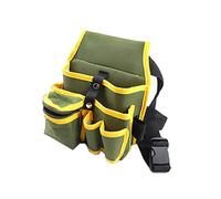 Cinturón para Herramientas 7 herramientas de bolsillo de tela Oxford bolsa de almacenamiento de múltiples funciones del electricista bolsa de herramientas (Color : Verde, Size : 20.5x12x14.5cm)