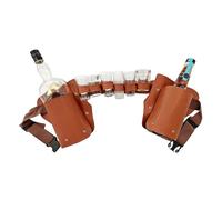 Cinturón para latas de cerveza, ajustable, para exteriores, con soporte para botellas, para senderismo, caza, pasear perros para hombres y mujeres, marrón, ver descripción, Ver descripción