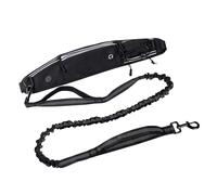 Cinturón para pasear perros sin obstáculos con cordón elástico y múltiples bolsillos de almacenamiento para mascotas, cinturón multifuncional para pasear perros