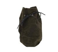 Cinturón portátil vintage medieval con cordón, bolsa de dados, bolsa de gamuza y monedero, Color verde