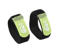 Cinturón protector de carrete de pesca, correa elástica para carretes, banda de abrazadera de alambre de nailon, retenedor de engranaje ajustable para almacenamiento de caña y carrete, 2 piezas (verde