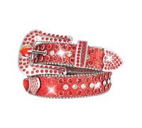 Cinturón punk de poliuretano para jeans, resistente, hip hop, hebilla brillante con diamantes de imitación incrustados, cinturones para mujeres y hombres, vestidos de novia, CCC, G