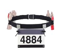 Cinturón reflectante con números de carrera, materiales confiables, para correr por la noche, con hebilla ajustable, cinturón elástico energético para correr a campo traviesa, maratón y ciclismo