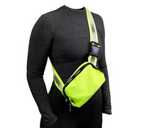 Cinturón reflectante para caminar para seguridad nocturna, cinturón de alta visibilidad, pasear al perro, trotar, andar en bicicleta, Amarillo, Talla única, Riñonera reflectante para caminar por la