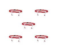 Cinturón reflectante para ciclismo con número de carrera, cinturón de triatlón, para correr por la noche, color rojo, 25 x 920 mm, Juego de 5 (rojo, 25 x 920 mm), 25x920mm, como se muestra en la