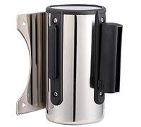 Cinturón retráctil de barrera de cola, cinta de seguridad de acero inoxidable para control de multitudes y divisores de línea