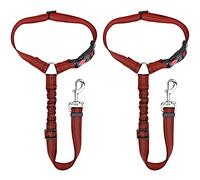 Cinturón Seguridad Perros, 2 Piezas Correas de Seguridad Ajustables para el Reposacabezas del Coche, Cinturón Seguridad Mascotas, Cinturón de Seguridad de Coche para Perros