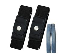 Cinturón sin hebilla: cinturón elástico de 35cm, comodidad sin restricciones | Ganchos de cierre de tela sins hebilla con facilidad, cinturones de cinta mágica elástica para trabajo informal, pantalon