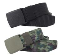 Cinturón táctico, cinturones para hombres y mujeres, cinturón de trabajo militar para senderismo de nailon de 1.5 in con hebilla de liberación rápida resistente, paquete de 2