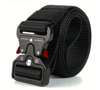Cinturón táctico con hebilla de seguridad de plástico, cinturón de entrenamiento multifuncional para exteriores, adecuado para hombres como para mujeres.