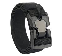 Cinturón táctico Hebilla magnética Cinturón elástico de liberación rápida Cinturón de Entrenamiento de Herramientas de Nylon Informal Cinturón de Pantalones for Hombres (Color : A, Size : 125cm)