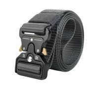 Cinturon Tactico Hombre Alrededor de 130 cm Cinturones Hombre Trabajo Cinturón Táctico Cerradura Aleación Cinturones Tácticos Con Hebilla para Botella de Agua para Uso al Aire Libre(Gris) (Gris)